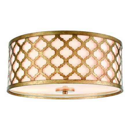 ELK HOME Arabesque 15'' Wide 2-Light Flush Mount - Bronzed Gold 75134/2